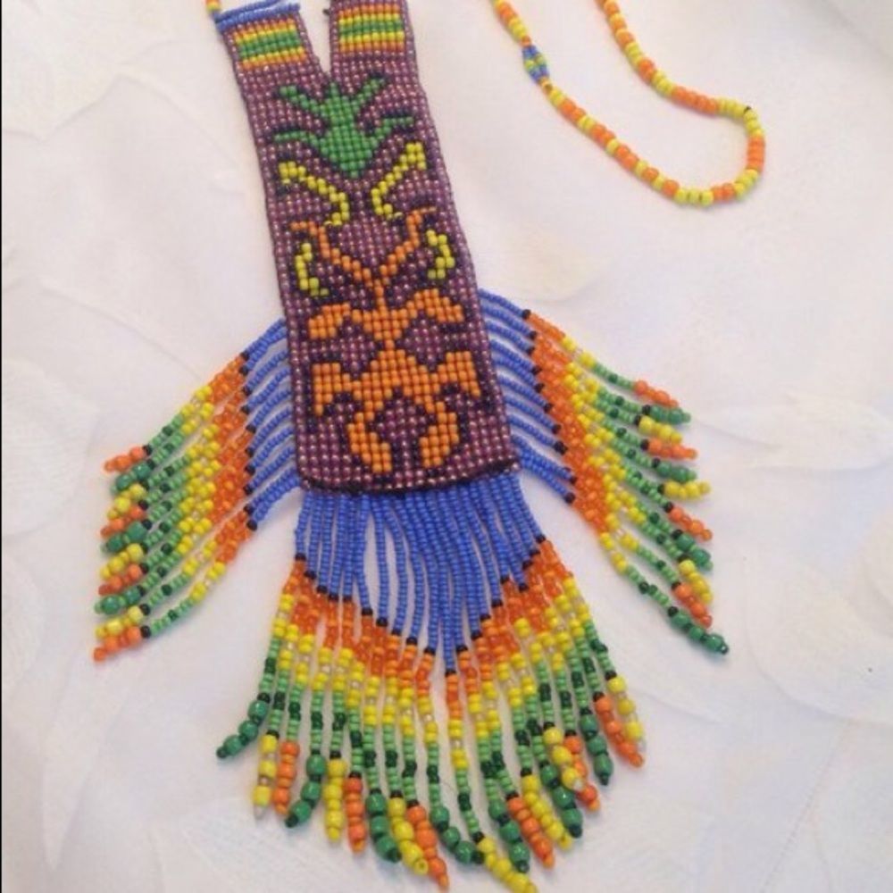 Vintage Boho Tribal Bead Necklace - Picture 4 of 4